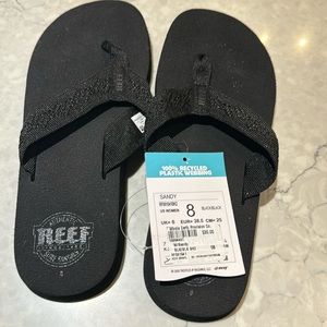 Reef Sandy Woven Flip Flop Sandal black flip flops